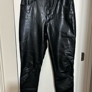 Abercrombie High Rise Vegan Leather Skinny Pant Black | Size 31/12